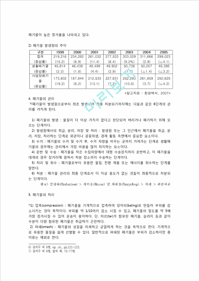 [자연과학] 환경공학개론 - 폐기물의 관리 및 처리방안.hwp